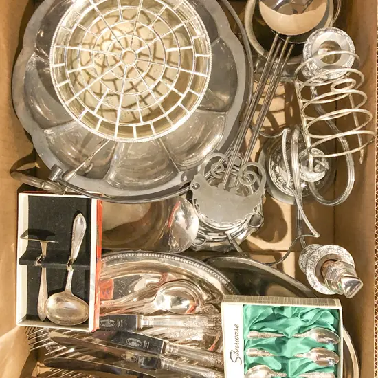 Box of Assorted S/P Incl. Cutlery