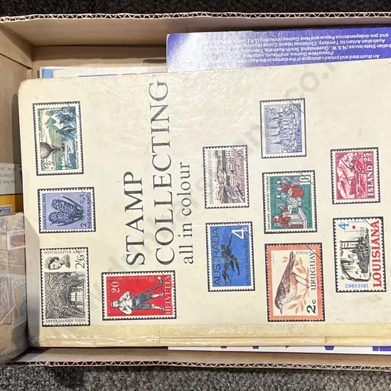 Box of Assorted Stamp Reference Volumes