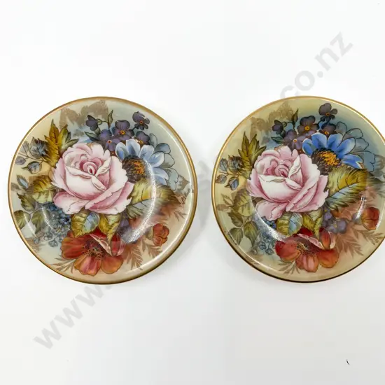 Pair of Signed and Handpainted Aynsley Pin Dishes