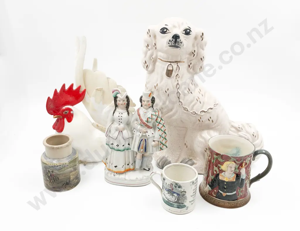Box of Assorted including Staffordshire Figures etc Image 1++