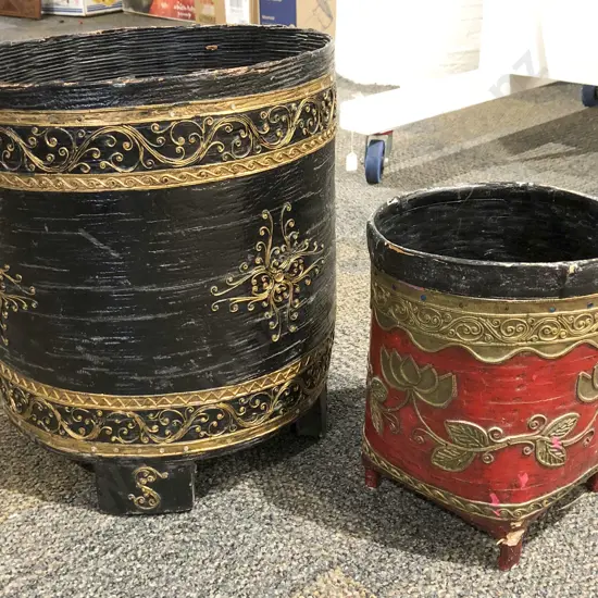 Vintage Basket and Vase