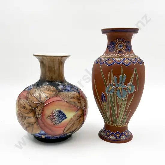 Moorcroft Style Vase Together With Decorative Earthenware Vase