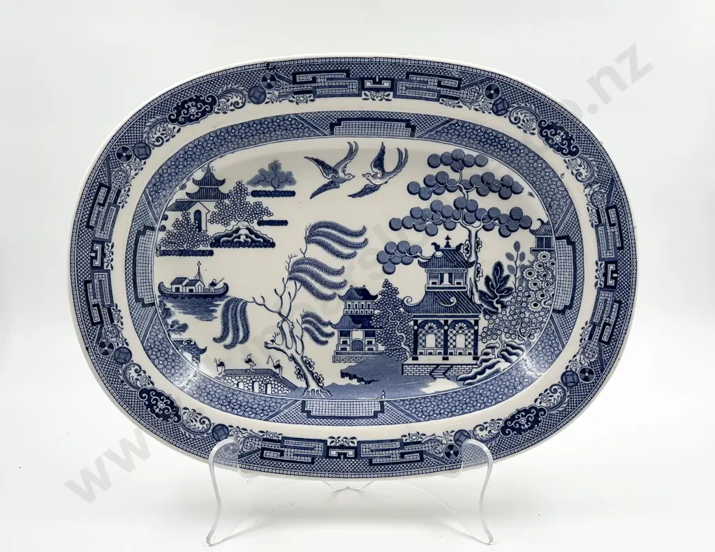 Wedgwood Willow Pattern Ashet Image 1++
