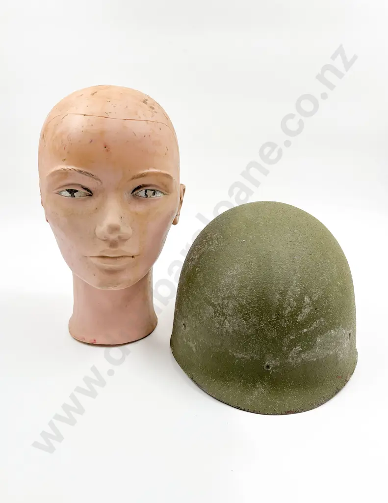 Shop Display Bust Together With Military's Helmet Image 1++