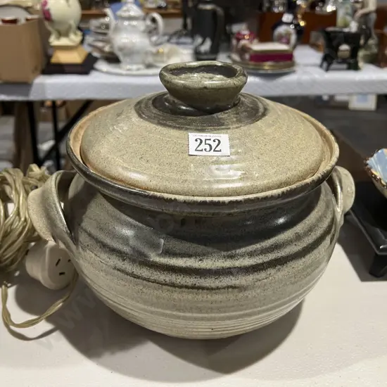 Lidded Pottery Casserole Dish