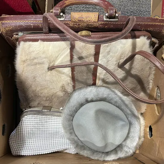 Qty of Assorted Vintage Bags and Hats