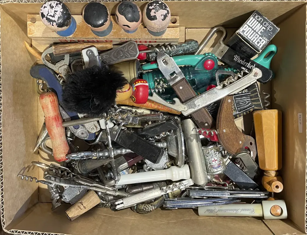 Box of Assorted Novelty Corkscrews Etc Image 1++