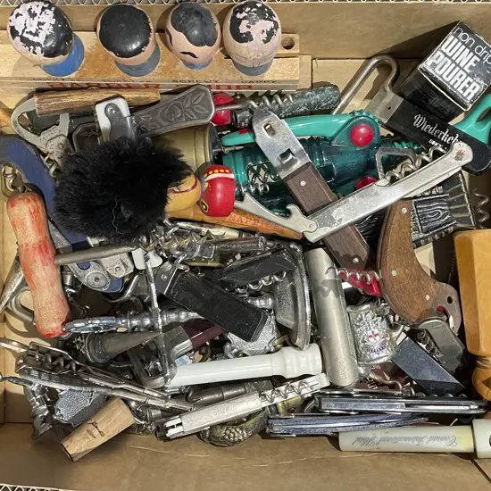 Box of Assorted Novelty Corkscrews Etc