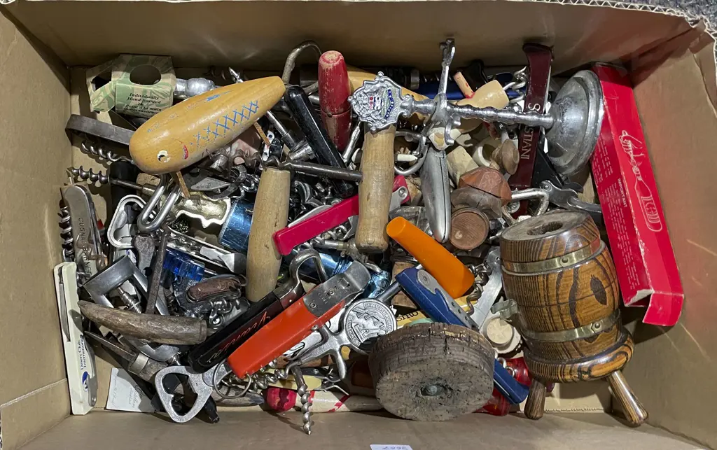 Box of Assorted Novelty Corkscrews Etc Image 1++