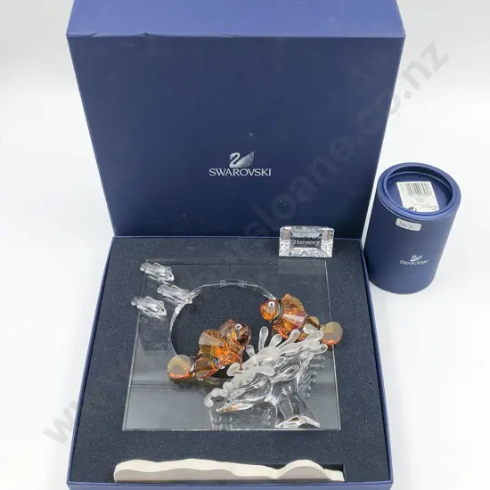 Boxed Swarovski "Wonders of the Sea" Decorative Photo Frame Together with Plaque
