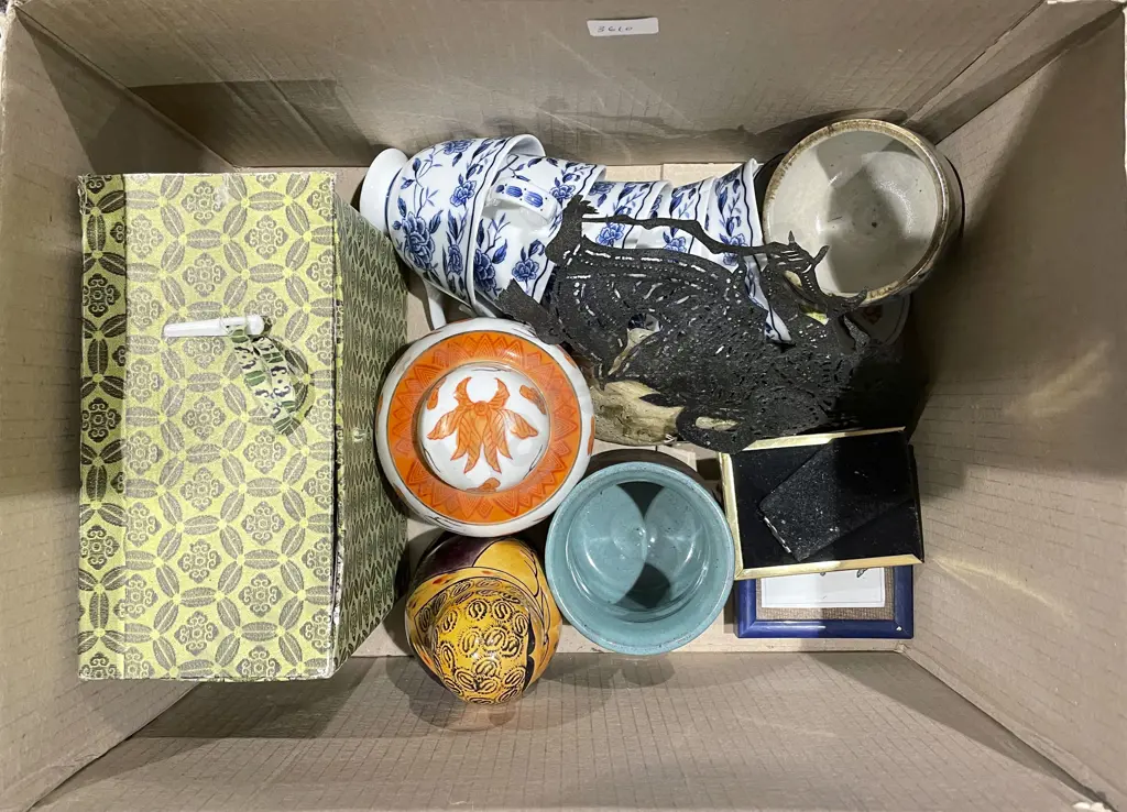 Box of Assorted Including Ginger Jar Image 1++