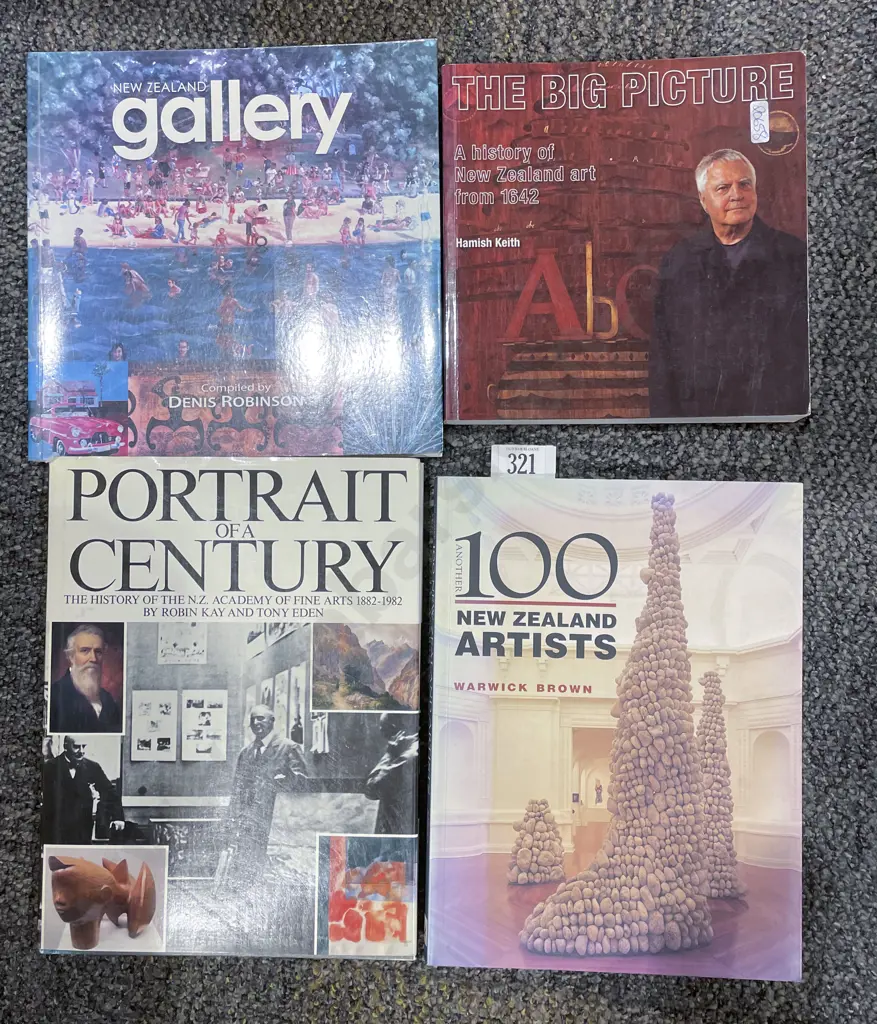 Four Assorted NZ Art Books Incl. Another 100 New Zealand Artists Image 1++