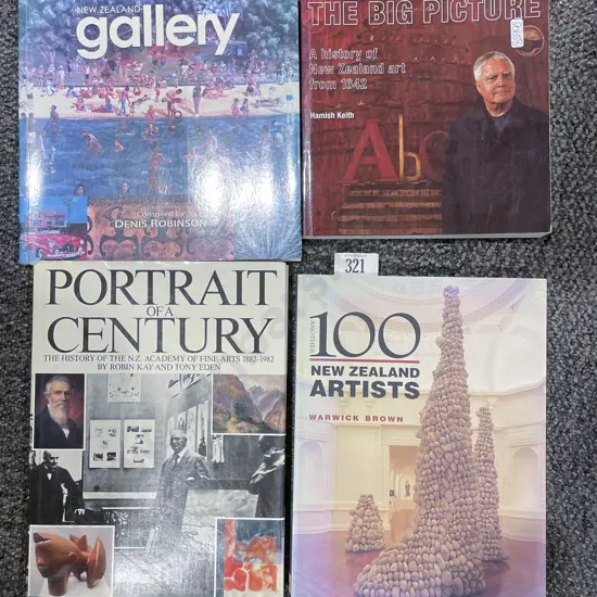 Four Assorted NZ Art Books Incl. Another 100 New Zealand Artists