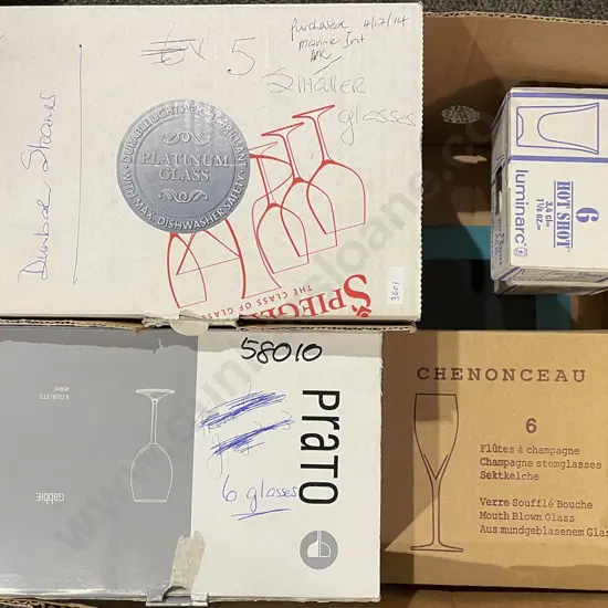 Qty of Assorted Boxed Glassware