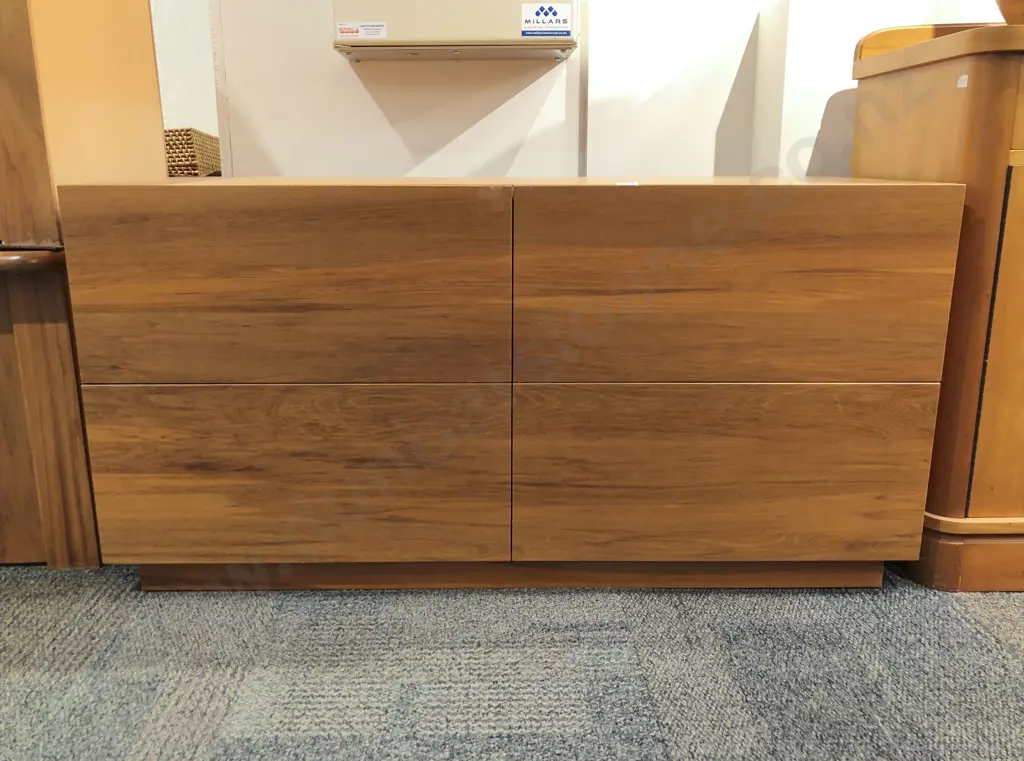 Scandinavian Style Rimu Four Drawer Low Boy Image 1++