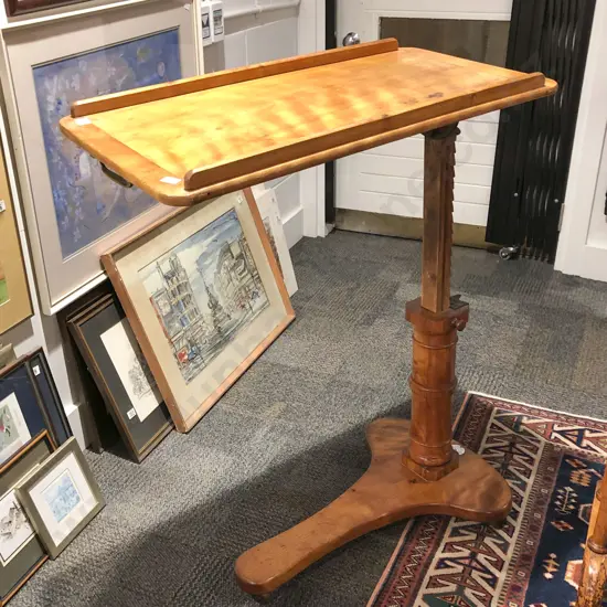 Victorian Carters Patent Literary Machine Satin-Birch Reading Stand