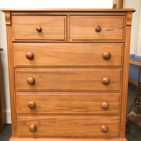 Rimu Six Drawer Chest of Drawers