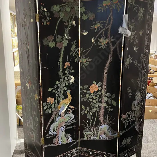 Four Panel Decorative Dressing Screen