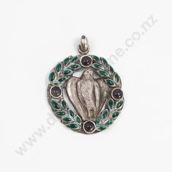 NZ Silver Reuben Watts (1869 - 1940) Auckland W.I.P.L. Pendant Medallion