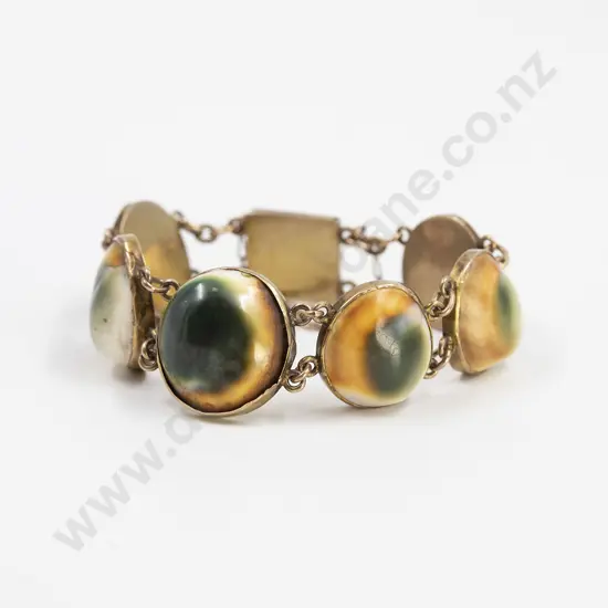 NZ Colonial 15ct Cats-Eye Bracelet