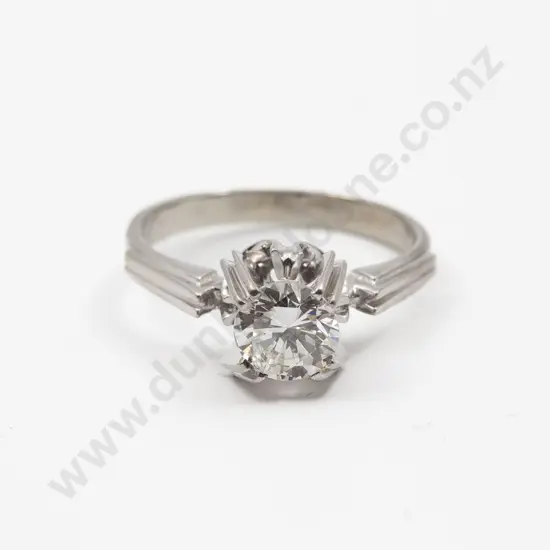 18ct White Gold Solitaire Diamond Ring