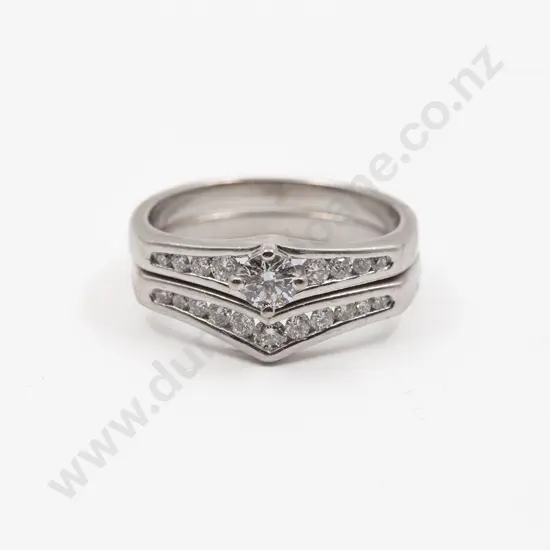18ct White Gold Solitaire Diamond Ring
