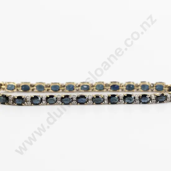 18ct 82stone Sapphire and Diamond Bracelet