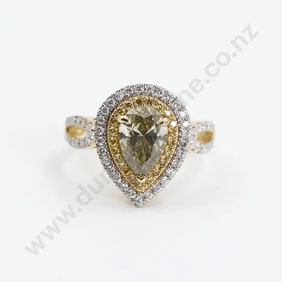 18ct 77stone Fancy Diamond Cluster Ring