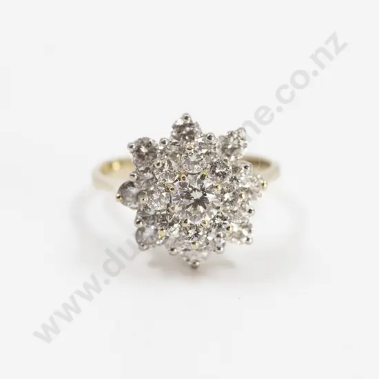 18ct 25stone Diamond Cluster Ring