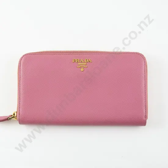 Prada Pink Saffiano Wallet