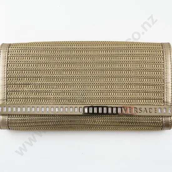 Versace Gold Clutch Bag