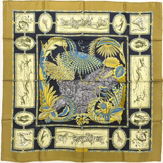 Salvatore Ferragamo Leopard Scarf