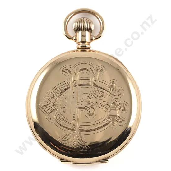 Rolex 9ct Hunter Cased Lever Wind Pocket Watch
