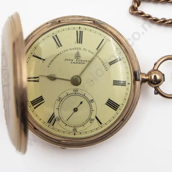 John Forrest London 9ct Hunter Cased Key Wind Pocket Watch