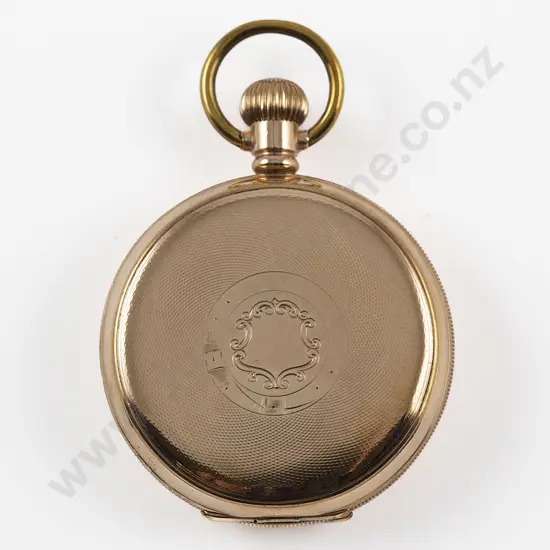 Rolex 15 Jewel Gold Plated Hunter Cased Lever Wind Pocket Watch