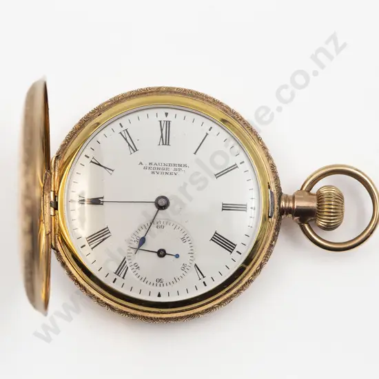 Waltham 10ct Hunter Cased Lever Wind Small Pocket Watch