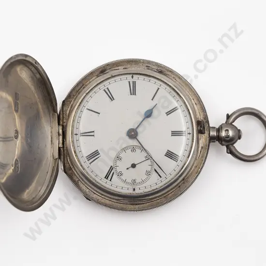 S/S Hunter Cased Key Wind Pocket Watch