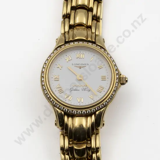 All 18ct Longines Golden Wing Quartz Ladies Wrist Watch