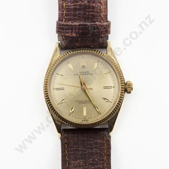 Mid C20th 18ct Rolex Oyster Perpetual Wrist Watch