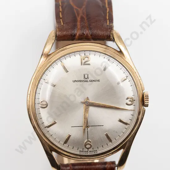 C1950's Universal Geneve 'Oversized Calatrava' Swiss Manual Wind Wrist Watch