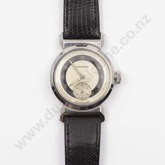 Vintage Movado Non-Magnetic Stainless Steel Small Gents Wrist Watch