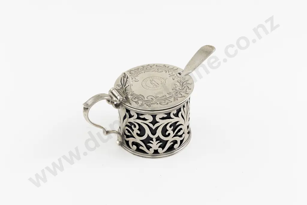Vict S/S Mustard Pot Image 1++