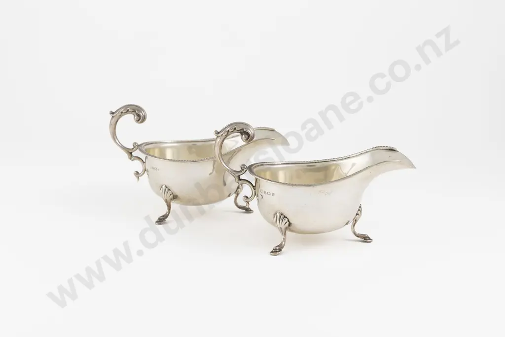 Pair Geo V S/S Gravy Boats Image 1++