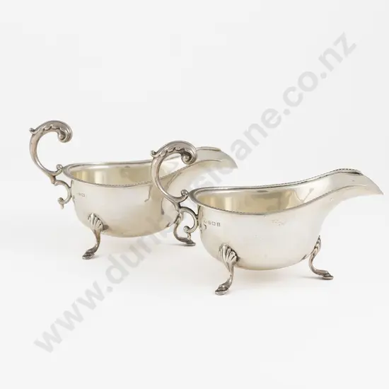 Pair Geo V S/S Gravy Boats