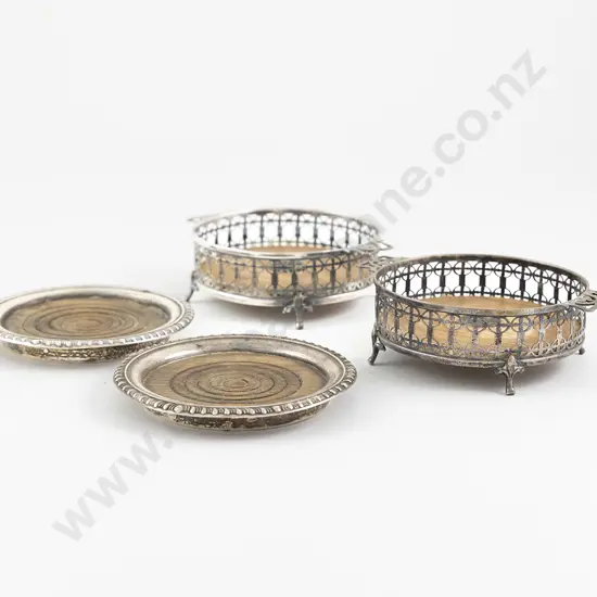 2 Pairs Of S/S Wine Coasters