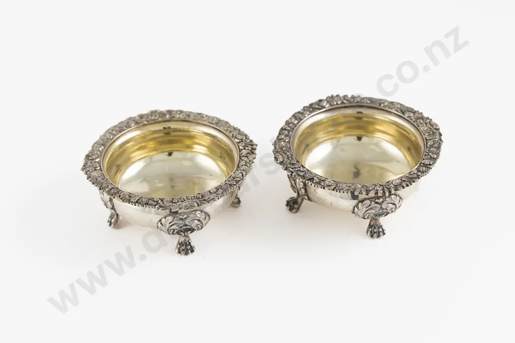 Fine Quality Pair Of Geo III S/S Gilt Salts By William Bateman Image 1++