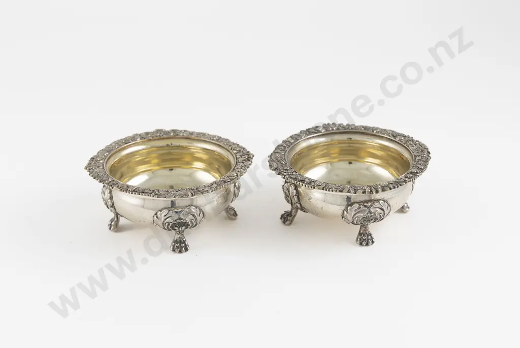 Fine Quality Pair Of Geo III S/S Gilt Salts By William Bateman Image 1++