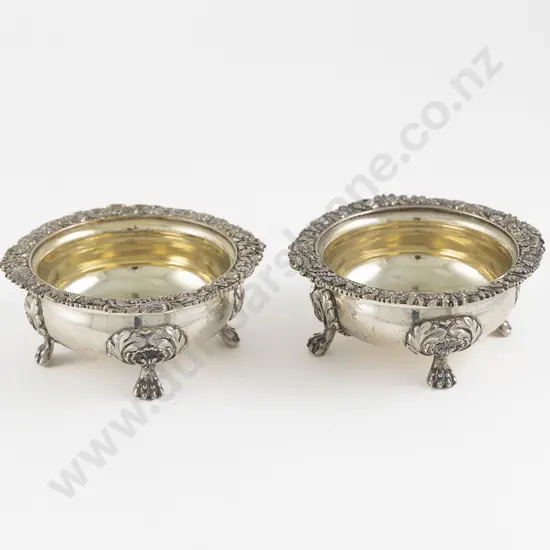 Fine Quality Pair Of Geo III S/S Gilt Salts By William Bateman