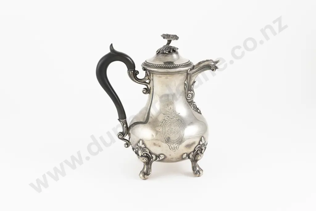 Late C19th European Silver Chocolate Pot Image 1++