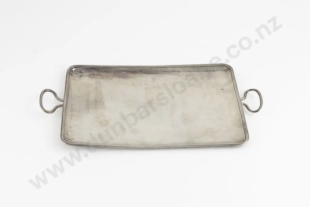 Geo III S/S Oblong Two Handled Card Tray Image 1++